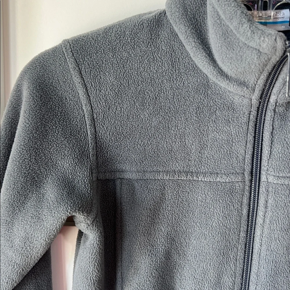 Columbia Gray Full-Zip Fleece Jacket Youth Small